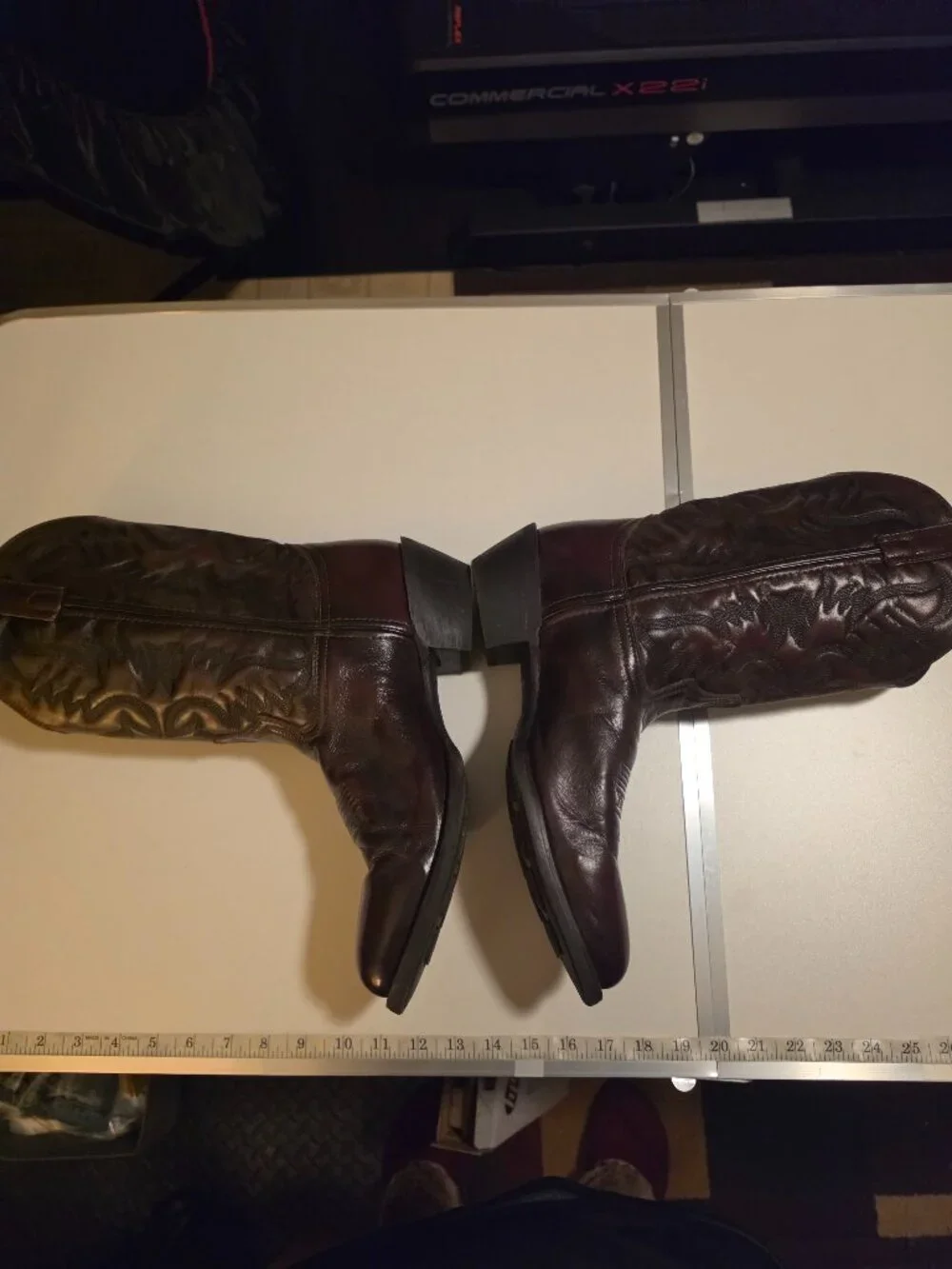Laredo Men's Lawton Black Cherry Western Boots Sz 12D
